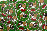 Santa Buns Vinyl Sticker by Fat Rabbit Farm