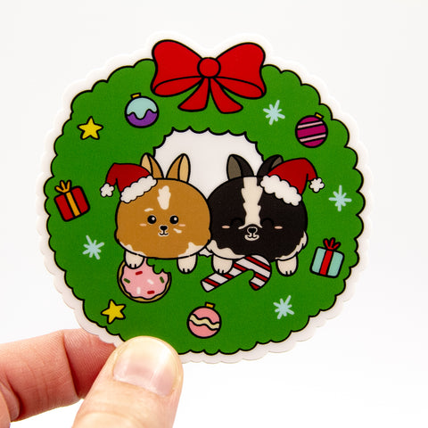 Santa Buns Vinyl Sticker by Fat Rabbit Farm